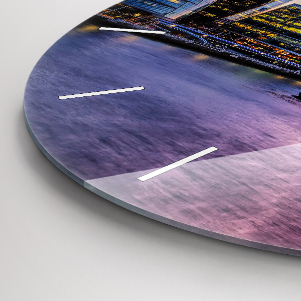 Round glass clock View of London