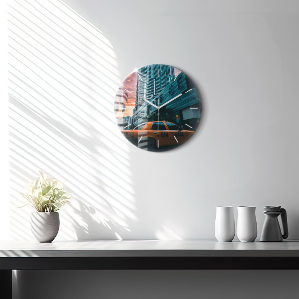 Round glass clock Miami, Florida