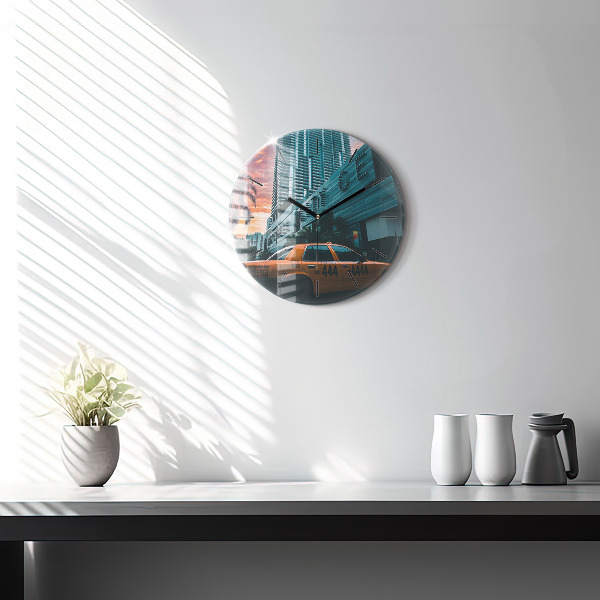 Round glass clock Miami, Florida