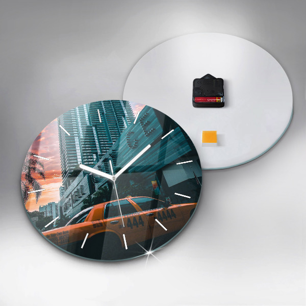 Round glass clock Miami, Florida