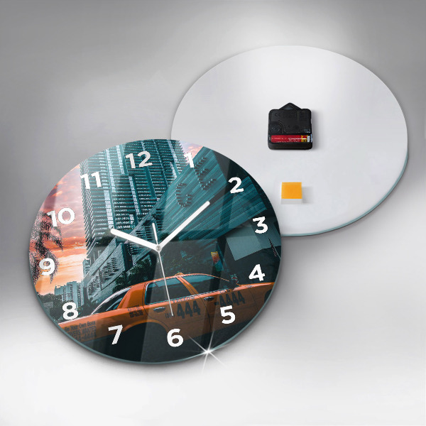 Round glass clock Miami, Florida