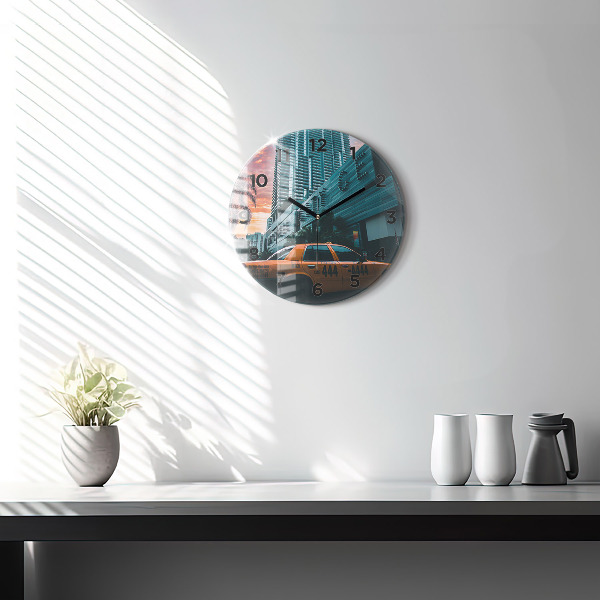 Round glass clock Miami, Florida