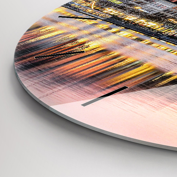 Round glass clock Alster in Hamburg