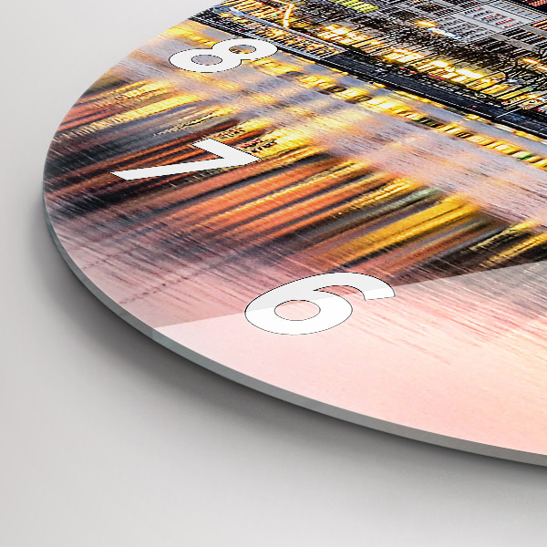 Round glass clock Alster in Hamburg