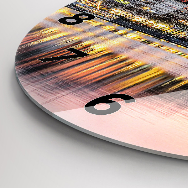 Round glass clock Alster in Hamburg