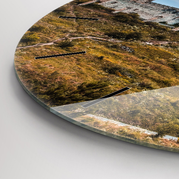 Round glass clock Spiš Castle in Slovakia