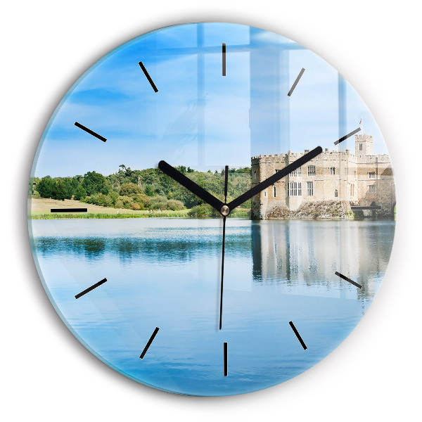 Round glass clock Leeds Castle
