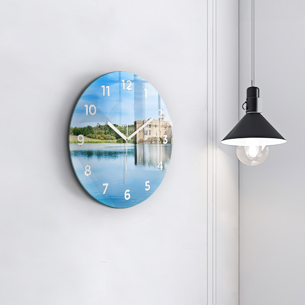 Round glass clock Leeds Castle