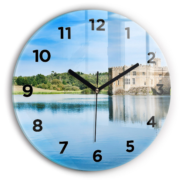 Round glass clock Leeds Castle