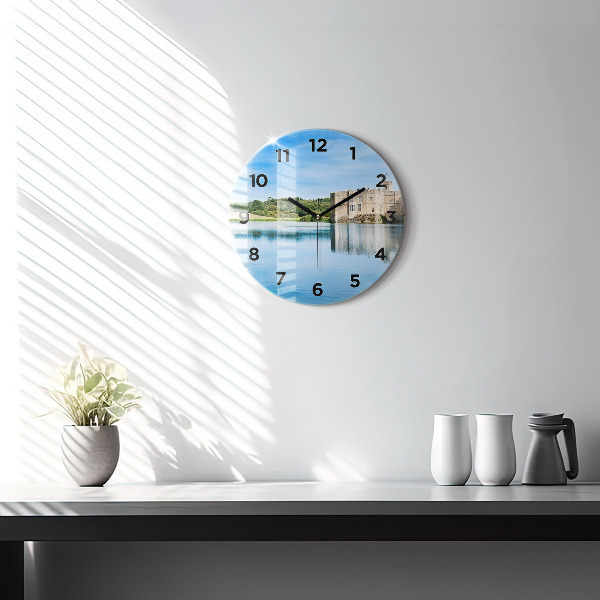 Round glass clock Leeds Castle