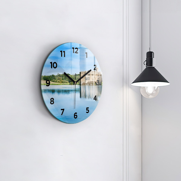 Round glass clock Leeds Castle