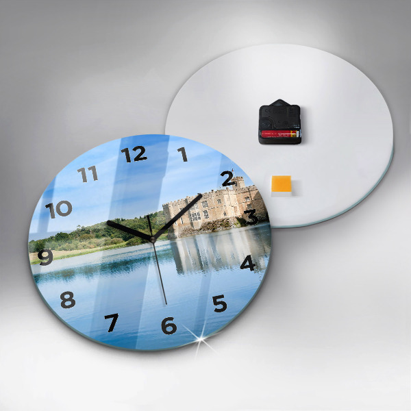 Round glass clock Leeds Castle