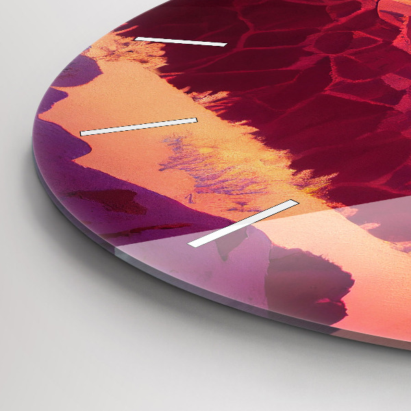 Round glass clock Arizona Desert