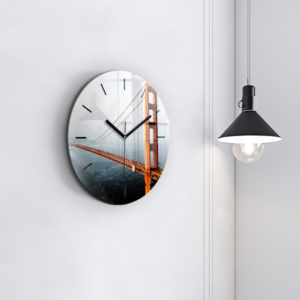 Round glass clock Golden Gate Bridge