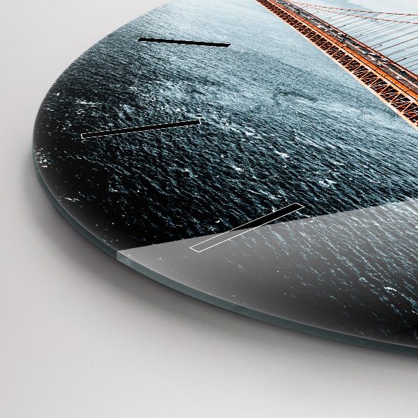 Round glass clock Golden Gate Bridge