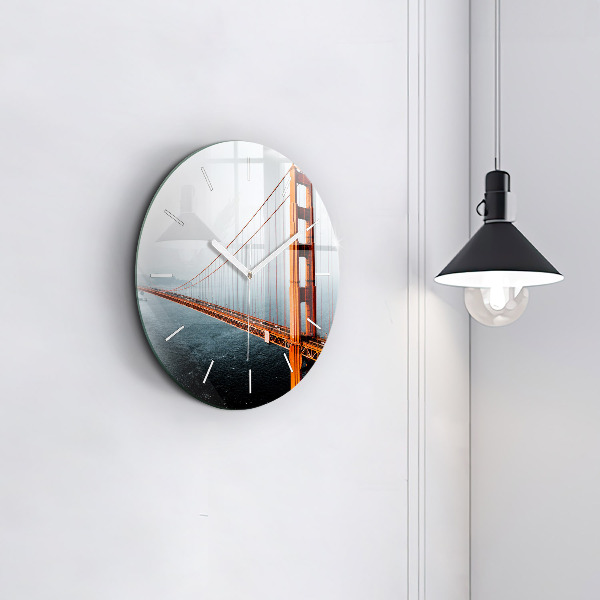 Round glass clock Golden Gate Bridge