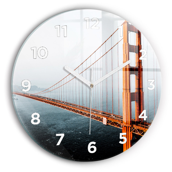 Round glass clock Golden Gate Bridge