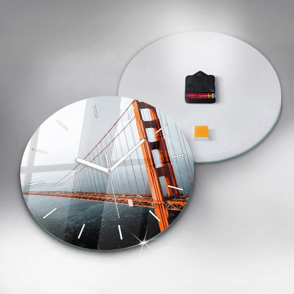 Round glass clock Golden Gate Bridge