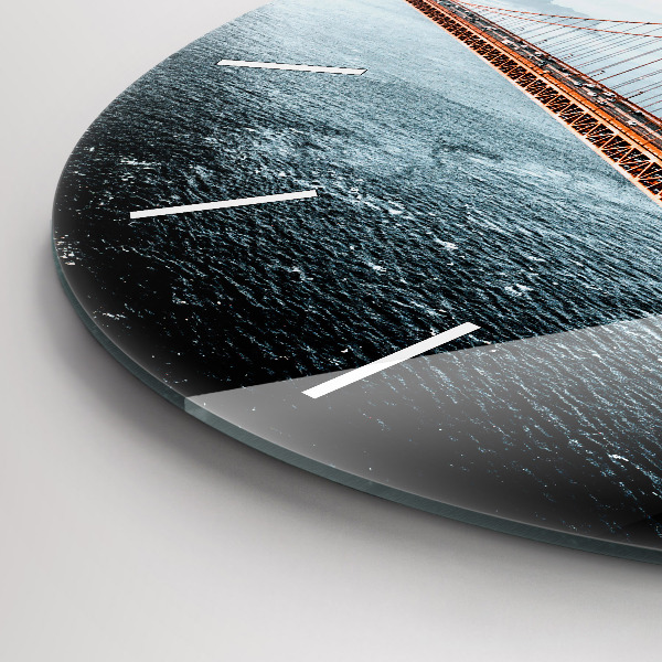 Round glass clock Golden Gate Bridge