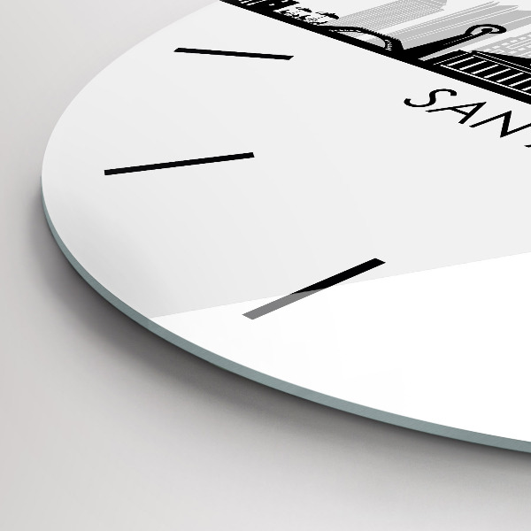 Round glass clock City of San Antonio Texas