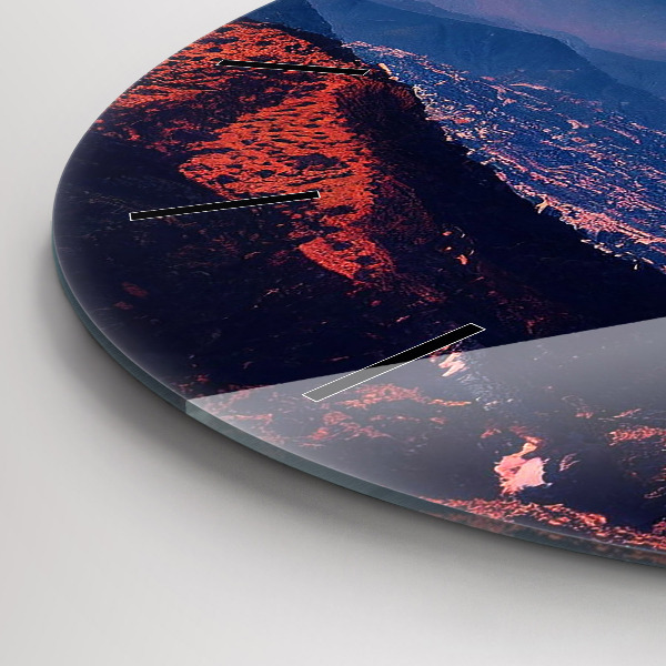Round glass clock Mountains in San Antonio USA