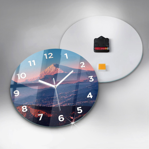 Round glass clock Mountains in San Antonio USA