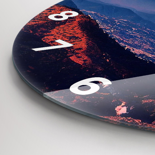 Round glass clock Mountains in San Antonio USA