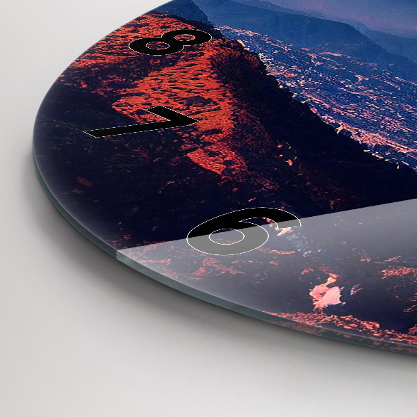 Round glass clock Mountains in San Antonio USA