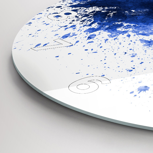 Round glass clock San Antonio Watercolors