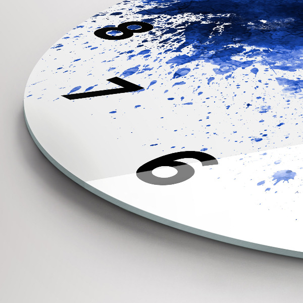 Round glass clock San Antonio Watercolors