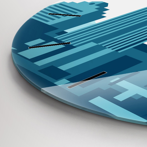 Round glass clock Architecture in the USA