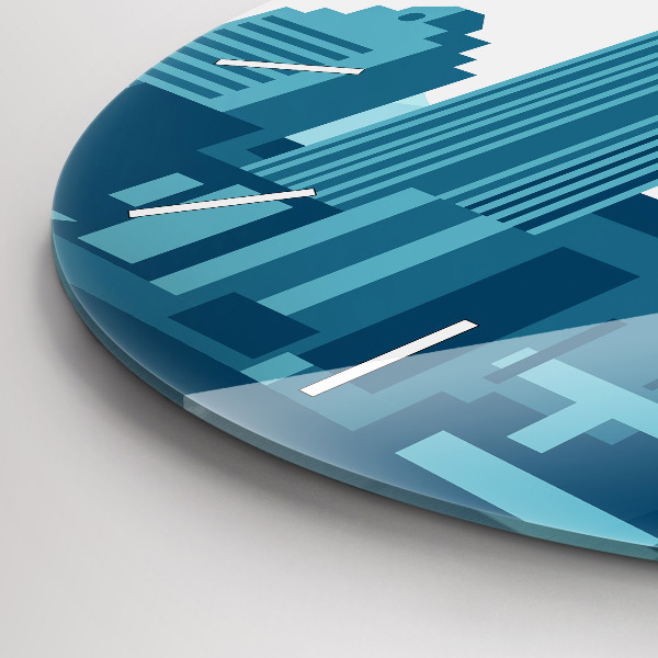 Round glass clock Architecture in the USA