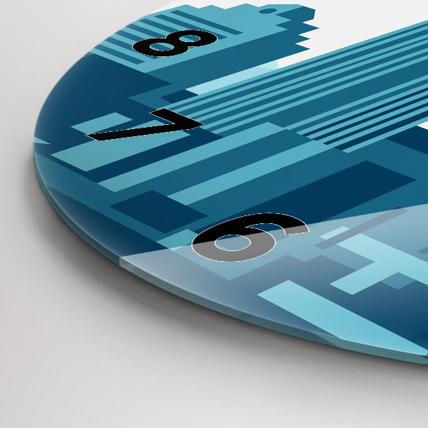 Round glass clock Architecture in the USA