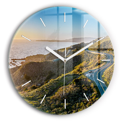 Round glass clock The Road to San Francisco