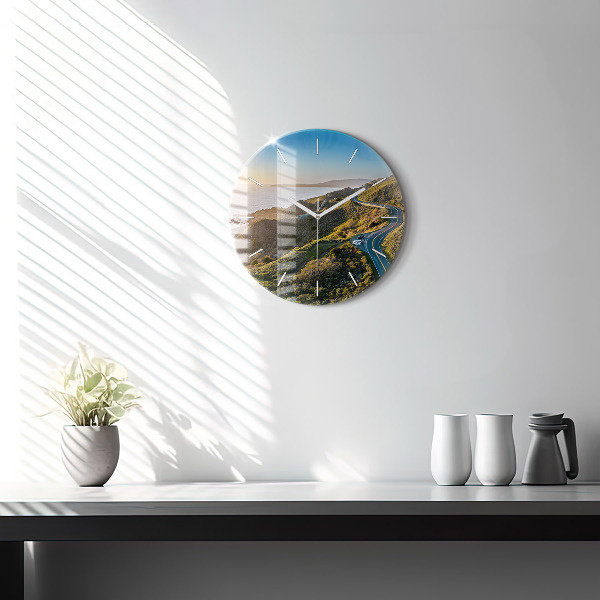 Round glass clock The Road to San Francisco
