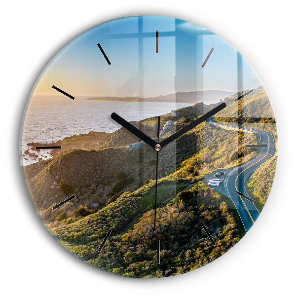 Round glass clock The Road to San Francisco