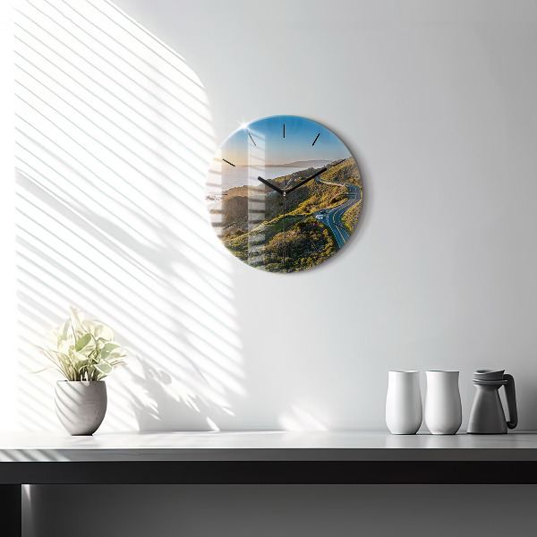 Round glass clock The Road to San Francisco