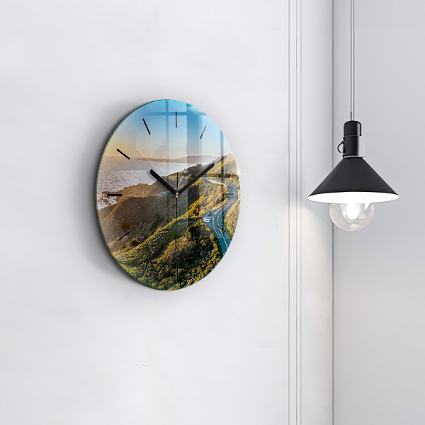 Round glass clock The Road to San Francisco