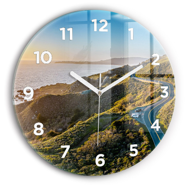 Round glass clock The Road to San Francisco