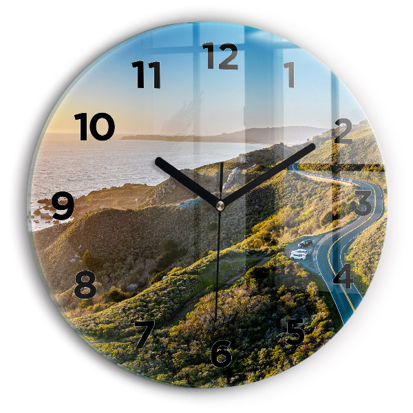 Round glass clock The Road to San Francisco