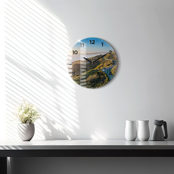 Round glass clock The Road to San Francisco