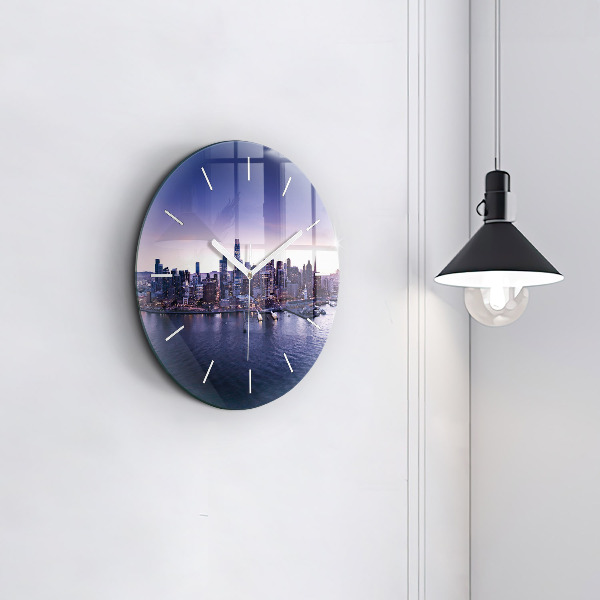 Round glass clock View of San Francisco