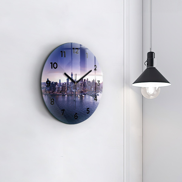 Round glass clock View of San Francisco
