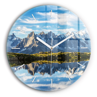 Round glass clock Chamonix Valley, Alps