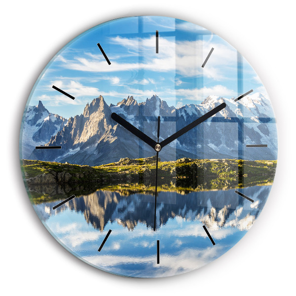 Round glass clock Chamonix Valley, Alps