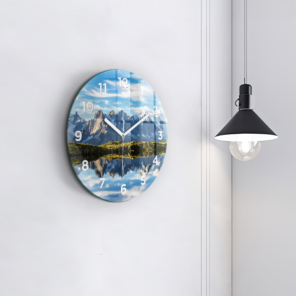 Round glass clock Chamonix Valley, Alps