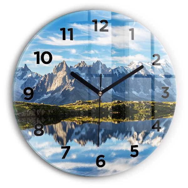 Round glass clock Chamonix Valley, Alps