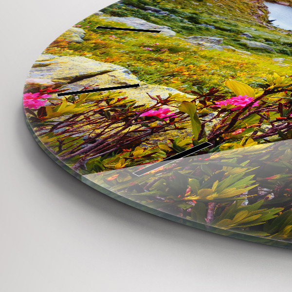 Round glass clock Mont Blanc Glacier Chamonix