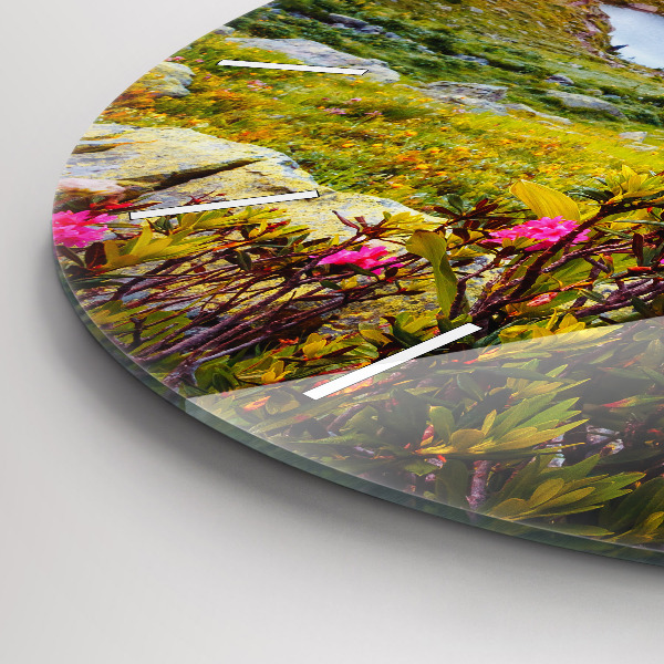 Round glass clock Mont Blanc Glacier Chamonix