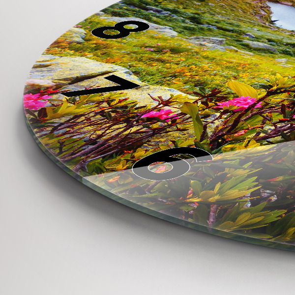 Round glass clock Mont Blanc Glacier Chamonix